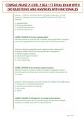 COMSAE PHASE 2 LEVEL 2 BSA 117 FINAL EXAM WITH 200 QUESTIONS AND ANSWERS 