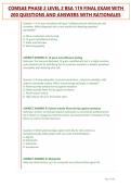 COMSAE PHASE 2 LEVEL 2 BSA 119 FINAL EXAM WITH 200 QUESTIONS AND ANSWERS WITH RATIONALES