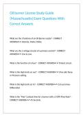 Oil burner License Study Guide &lpar;Massachusetts&rpar; Exam Questions With Correct Answers