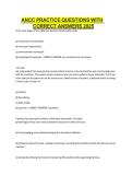 ANCC Practice Questions with Correct Answers 2025 &vert; Comprehensive Nurse Practitioner Exam Preparation & Study Guide