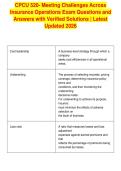 CPCU 520- Meeting Challenges Across&NewLine;Insurance Operations Exam Questions and&NewLine;Answers with Verified Solutions &vert; Latest&NewLine;Updated 2026