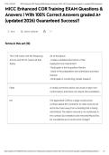 MICC Enhanced COR Training EXAM Questions & Answers &vert; With 100&percnt; Correct Answers graded A&plus; &lpar;updated 2026&rpar; Guaranteed Success&excl;&excl;&NewLine;&NewLine;