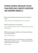 EXTRON CONTROL SPECIALIST ACTUAL&NewLine;EXAM PAPER 2026 COMPLETE QUESTIONS&NewLine;AND ANSWERS GRADED A&plus;&NewLine;