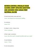 EXTRON CONTROL SPECIALIST EXAM&NewLine;CLOSING SCRIPT UPDATED QUESTIONS&NewLine;AND ANSWERS VIEW AHEAD PREP&NewLine;MATERIAL SOLVED&NewLine;