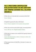 FAC C PROCTORED CERTIFICATION&NewLine;EVALUATION EXAMS SOLVED QUESTIONS&NewLine;AND VERIFIED ANSWERS FULL SOLUTION&NewLine;GRADED A&plus;