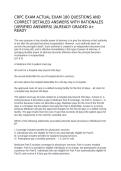CRPC EXAM ACTUAL EXAM 180 QUESTIONS AND CORRECT DETAILED ANSWERS WITH RATIONALES &lpar;VERIFIED ANSWERS&rpar; &vert; ALREADY GRADED A&plus; &vert; READY