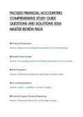 FAC1502 FINANCIAL ACCOUNTING&NewLine;COMPREHENSIVE STUDY GUIDE&NewLine;QUESTIONS AND SOLUTIONS 2026&NewLine;MASTER REVIEW PACK