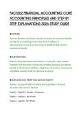 FAC1502 FINANCIAL ACCOUNTING CORE&NewLine;ACCOUNTING PRINCIPLES AND STEP BY&NewLine;STEP EXPLANATIONS 2026 STUDY GUIDE