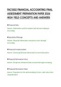 FAC1502 FINANCIAL ACCOUNTING FINAL&NewLine;ASSESSMENT PREPARATION PAPER 2026&NewLine;HIGH YIELD CONCEPTS AND ANSWERS&NewLine;
