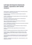 Life-Span Development &lpar;Santrock&rpar; Chapter 1 Questions with Verified Answers
