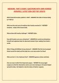 MEDICINE - PART 2 EXAM QUESTIONS WITH 100&percnt; VERIFIED ANSWERS LATEST 2026-2027 PDF UPDATE&NewLine;