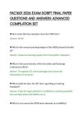 FAC1601 2026 EXAM SCRIPT FINAL PAPER&NewLine;QUESTIONS AND ANSWERS ADVANCED&NewLine;COMPILATION SET
