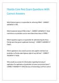 Florida Core Pest Exam Questions With Correct Answers&period;