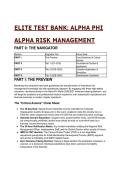 S-Tier Elite Test Bank&colon; Alpha Phi Alpha Risk Management 2026&sol;2027 &lpar;33&plus; Verified Q&A &plus; Mentor Analysis&rpar;