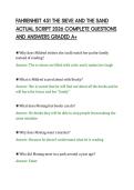 FAHRENHEIT 451 THE SIEVE AND THE SAND&NewLine;ACTUAL SCRIPT 2026 COMPLETE QUESTIONS&NewLine;AND ANSWERS GRADED A&plus;