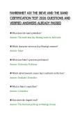 FAHRENHEIT 451 THE SIEVE AND THE SAND&NewLine;CERTIFICATION TEST 2026 QUESTIONS AND&NewLine;VERIFIED ANSWERS ALREADY PASSED&NewLine;