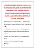 ATI RN COMPREHENSIVE PREDICTOR 2026 - COMPLETE TEST BANK WITH 200 REAL EXAM QUESTIONS & VERIFIED ANSWERS&NewLine;