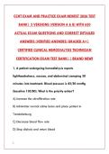 CCHT EXAM 2026 - COMPLETE TEST BANK WITH 200 REAL EXAM QUESTIONS & VERIFIED ANSWERS&NewLine;