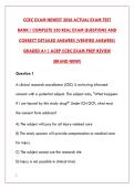CCRC EXAM 2026 - COMPLETE TEST BANK WITH 350 REAL EXAM QUESTIONS & VERIFIED ANSWERS&NewLine;