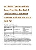 ACT Boiler Operator &lpar;HRWL&rpar; Exam Prep&colon; 19&plus; Question Elite Test Bank & Cheat Sheet &lpar;Updated 2026&sol;2027&rpar;