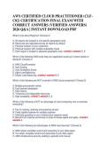 AWS CERTIFIED CLOUD PRACTITIONER &lpar;CLF&NewLine;C02&rpar; CERTIFICATION FINAL EXAM WITH &NewLine;CORRECT ANSWERS &lpar;VERIFIED ANSWERS&rpar; &NewLine;2026 Q&A &vert; INSTANT DOWNLOAD PDF 
