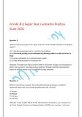 Florida &lpar;FL&rpar; Septic Tank Contractor Practice &NewLine;Exam 2026