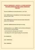 MEDICAL TERMINOLOGY - CHAPTER 1&comma; 2&comma; 3 EXAM QUESTIONS WITH 100&percnt; VERIFIED SOLUTIONS LATEST UPDATED PDF 2026-2027&NewLine;