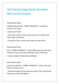 NLN Pharmacology Review Questions With Correct Answers