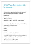 NLN NYP Pharm Exam Questions With Correct Answers 