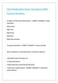 NLN Medication Exam Questions With Correct Answers