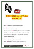 CHSOS 2026 &vert; 100&plus; Practice Questions & Answers &vert; Healthcare Simulation Operations Key Terms &vert; Certified Healthcare Simulation Operations Specialist &lpar;CHSOS&rpar; Certification