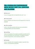 FBLA JOURNALISM COMPREHENSIVE&NewLine;MEDIA REVIEW SHEET FULL QUESTIONS&NewLine;AND SOLUTIONS