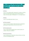 FBLA JOURNALISM PROFESSIONAL PREP&NewLine;QUESTIONS AND ACCURATE ANSWERS&NewLine;GRADED A&plus;&NewLine;
