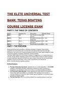 2026&sol;2027 The Elite Universal Test Bank&colon; Texas Boating Course License Exam &lpar;19&plus; High-Yield Q&A&comma; Distractor Analysis & Mentorship&rpar;