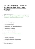 FCCN LEVEL 1 PRACTICE TEST 2026&NewLine;TESTED QUESTIONS AND CORRECT&NewLine;ANSWERS