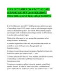 FCCS FUNDAMENTAL CRITICAL CARE&NewLine;SUPPORT REVIEW 2026 QUESTIONS&NewLine;WITH SOLUTIONS TESTED QUESTIONS&period;