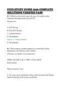 FCCS STUDY GUIDE 2026 COMPLETE&NewLine;SOLUTIONS VERIFIED PASS