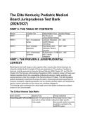 The Elite Kentucky Podiatric Medical Board Jurisprudence Test Bank &lpar;2026&sol;2027 Edition&rpar;