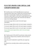 FCCS TEST UPDATED CORE CRITICAL CARE&NewLine;CONCEPTS REVIEW 2026&NewLine;