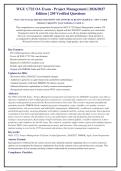 WGU C722 OA Exam 2026-2027 QUESTIONS AND ANSWERS ALREADY GRADED A&plus;&period; 100&percnt; Verified&NewLine;Solutions &vert; Updated Per Latest Guidelines &vert; Graded A&plus;