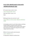 FCCS TEST UPDATED MOCK EXAM WITH&NewLine;ANSWER RATIONALES 2026