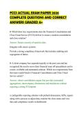 FCCS ACTUAL EXAM PAPER 2026&NewLine;COMPLETE QUESTIONS AND CORRECT&NewLine;ANSWERS GRADED A&plus;
