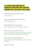 A 49 FDNY EXAM BUNDLED SET &NewLine;COMPLETE QUESTIONS AND ANSWERS &NewLine;VERIFIED FULL SOLUTION STUDY GUIDE