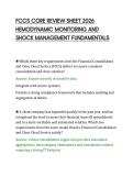 FCCS REVIEW TEST CORE CRITICAL CARE&NewLine;AND HEMODYNAMIC MANAGEMENT&NewLine;PRINCIPLES REVIEW 2026&NewLine;