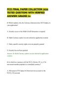 FCCS FINAL PAPER COLLECTION 2026&NewLine;TESTED QUESTIONS WITH VERIFIED&NewLine;ANSWERS GRADED A&plus;
