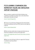 FCCS LEARNING COMPANION 2026&NewLine;RESPIRATORY FAILURE AND VENTILATION&NewLine;SUPPORT STRATEGIES