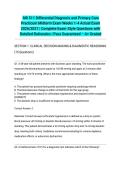  NR 511 Differential Diagnosis and Primary Care Practicum Midterm Exam Weeks 1-4 Actual Exam 2026&sol;2027 &vert; Complete Exam-Style Questions with Detailed Rationales &vert; Pass Guaranteed &ndash; A&plus; Graded