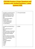 CSO-003 Practice 2 Exam Questions and&NewLine;Answers with Verified Solutions &vert; Latest&NewLine;Updated 2026