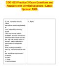 CSO -003 Practice 3 Exam Questions and&NewLine;Answers with Verified Solutions &vert; Latest&NewLine;Updated 2026
