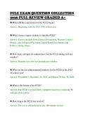FCLE EXAM QUESTION COLLECTION&NewLine;2026 FULL REVIEW GRADED A&plus;